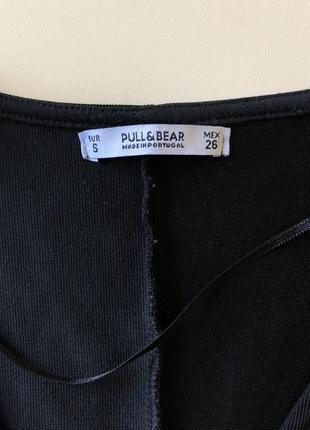 Комбинезон стильный короткий с длинным рукавом pull &amp; bear черный блузка шорты костюм6 фото