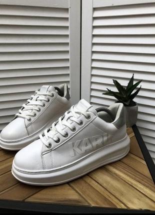 Karl lagerfeld kapri leather flatform trainers