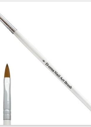 Кість для геля і акрила з білою ручкою №4 gloris