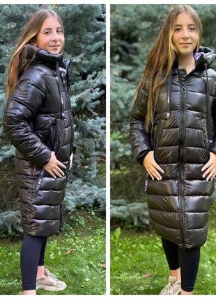 Зимняя куртка  - пальто для девочки «пандора», размеры на рост 140, 146, 152, 158