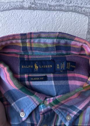 Polo ralph lauren рубашка в клетку с длинным рукавом4 фото