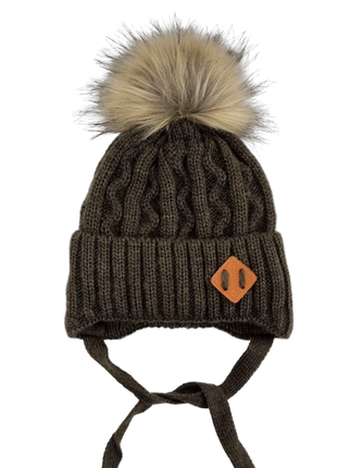 Зимняя теплая шапка р.48-56 флис с помпоном на завязках 7 цветов6 фото