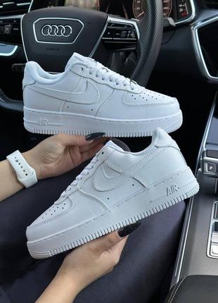 Nike air force 1 winter all white1 фото