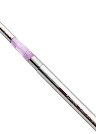 Пензель для гелю ворс - 4 мм з металевой ручкою №4 скошена "gloris"2 фото