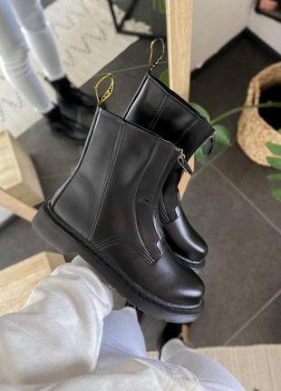 Dr. martens 1460 zipper mono black6 фото