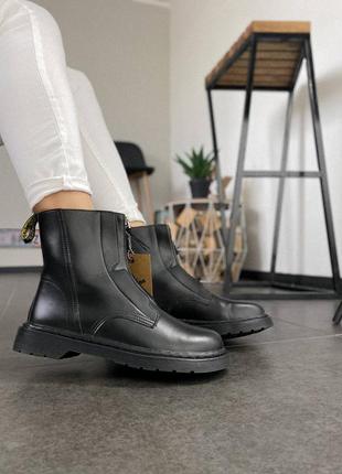 Dr. martens 1460 zipper mono black2 фото