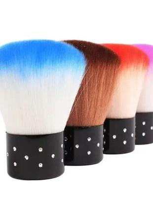 Щетка для удаления пыли с ногтей со стразами