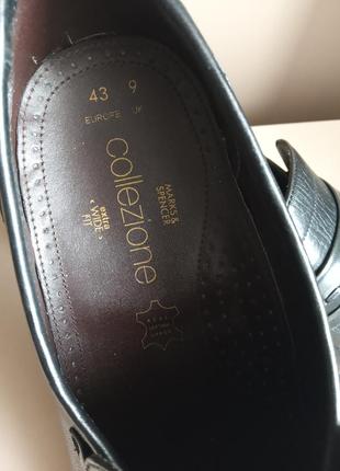 Туфли marks &amp; spenser collezione extra wide fit (43) из натуральной кожи7 фото