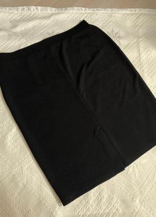 Юбка женская стрейчевая миди черная прямая с карманами фирменная 20р- 3 xl,4 xl8 фото
