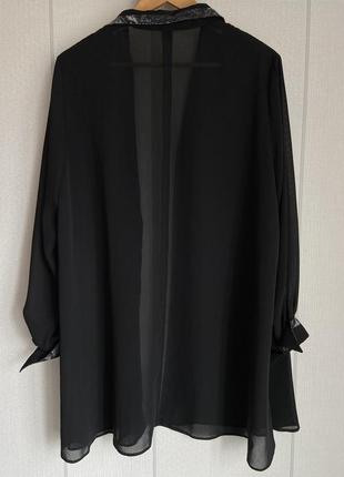 Черная длинная блузка2 фото