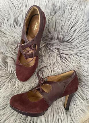 Отличные женские осенние туфли clarks 37,5