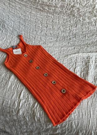 Вʼязана міні сукня-майка