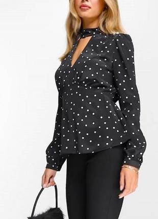River island блузка в горошок