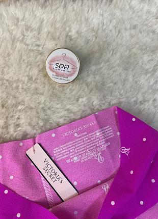 Трусики бесшовные xs xl victoria's secret фуксия в точках с логотипом vs   виктория сикрет3 фото