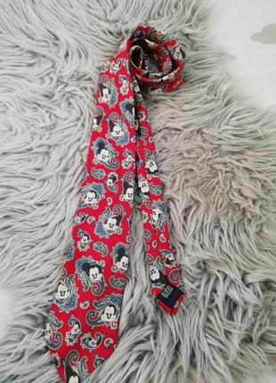 Винтажный шелковый галстук disney fashion