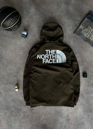 Чоловіча вітровка the north face коричнева куртка tnf весна осінь2 фото