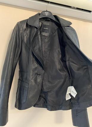 Стильная куртка косуха италия 100% натуральная кожа кожаная пиджак модная скидки недорого2 фото
