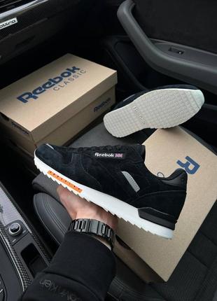 Мужские кроссовки reebok classic m black white