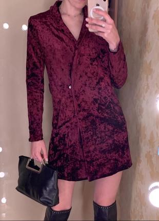 Жакет пиджак велюровый missguided & carli bybel бархатный