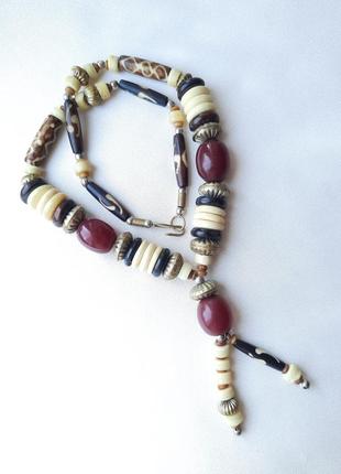 Винтажное ожерелье из кости