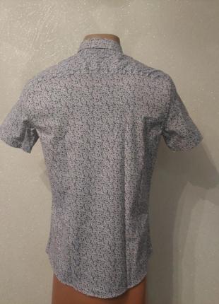 Рубашка короткий рукав, тениска, шведка в цветок5 фото