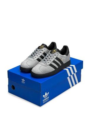 Женские кроссовки adidas originals gazelle gray black