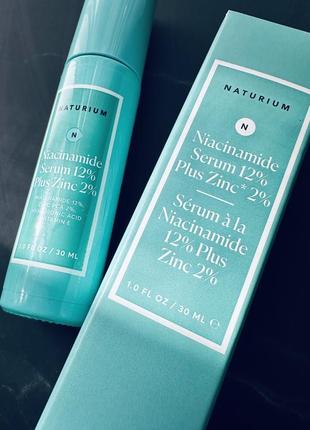 Naturium niacinamide serum 12% plus zinc 2% сыворотка для проблемной кожи против высыпаний и пор2 фото