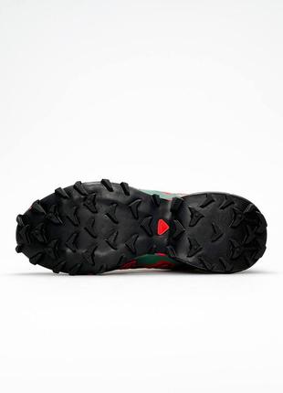 Мужские кроссовки salomon speedcross 3 black red6 фото