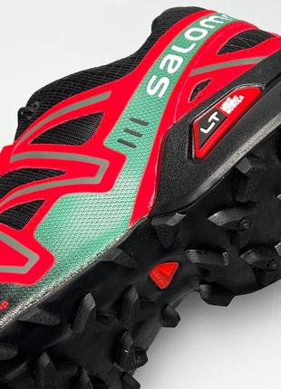 Мужские кроссовки salomon speedcross 3 black red3 фото