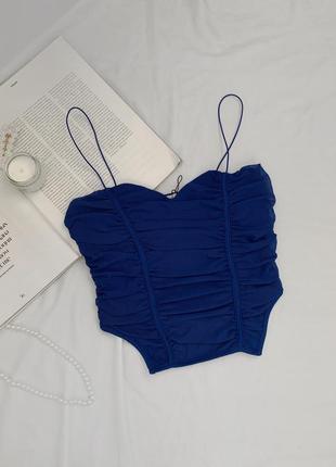 Новый красивый синий топ