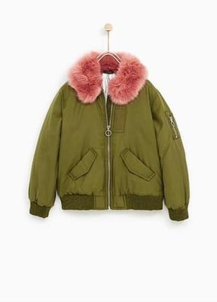 Куртка бомбер zara на дівчинку 11/12 років, демісезонна куртка zara, бомбер на девочку 11/12 лет.