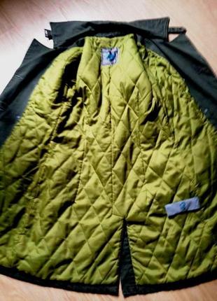Британское теплое пальто "edge" в стиле "милитари"-хаки зеленого цвета2 фото