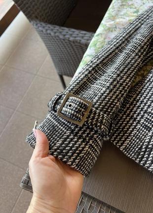 Косуха пиджак твидовый в клеточку zara стильный теплый модный красивый2 фото