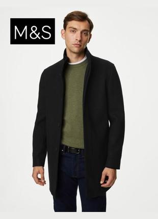 Классическое черное пальто от marks & spencer