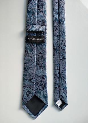 Галстук краватка taylor & wright з візерунком тонкий1 фото