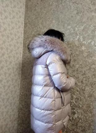 Пуховик пальто куртка из эко кожи btnрдинал10 фото