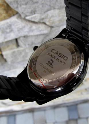 Годинник чоловічий casio quartz water resist кварцевий наручний чорний6 фото