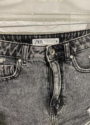 Серые джинсовые шорты zara7 фото