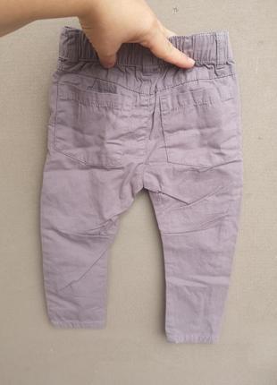 Классические котоновые брюки брюки брюки на резинке на 9-12 месяцев 80 см7 фото