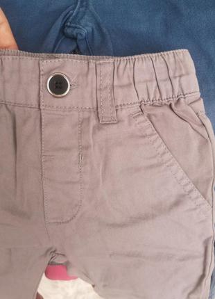 Классические котоновые брюки брюки брюки на резинке на 9-12 месяцев 80 см5 фото