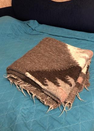 Супер тёплое шерстяное одеяло из овечьей шерсти. евроразмер.5 фото