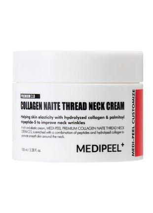 Крем для шеи medi-peel premium collagen naite thread neck cream 2.0 100 мл1 фото