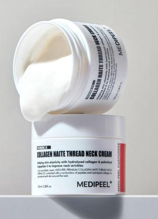 Крем для шеи medi-peel premium collagen naite thread neck cream 2.0 100 мл3 фото