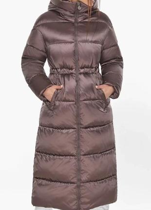 Качественное теплое женское зимнее длинное пальто пуховик воздуховик  braggart angel's fluff, германия1 фото
