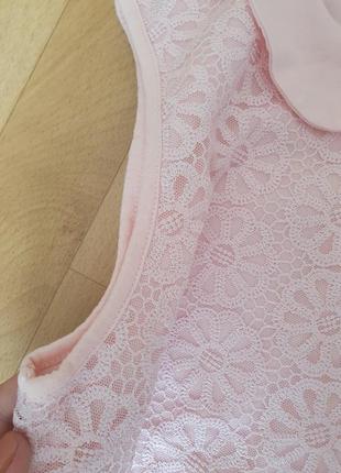 Блуза блузка нежно розового цвета кружево6 фото