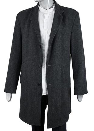 Frederik anderson copenhagen мужское люксовое двубортное серое шерстяное пальто3 фото