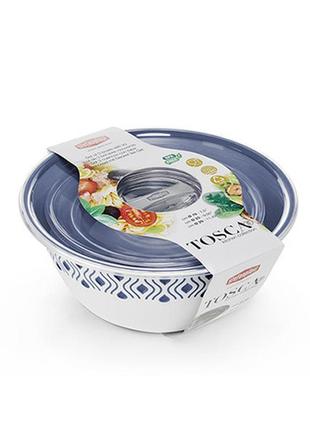 Набор мисок stefanplast tosca с крышками бело-синие 3 предмета (55201)
