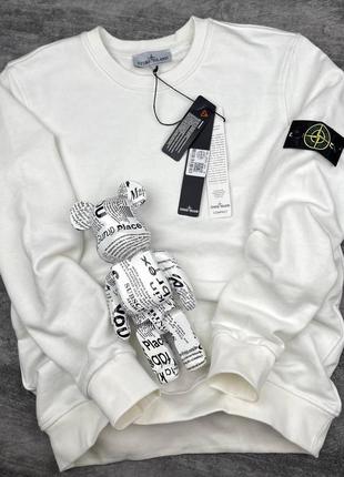 Мужской свитшот stone island белый