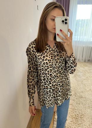 Блуза с леопардовым принтом zara2 фото