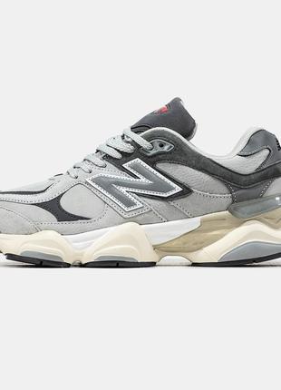 Мужские зимние кроссовки на меху new balance 9060. цвет серый.7 фото